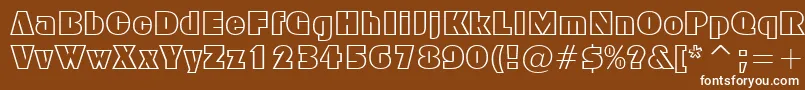 Шрифт FfxBlockOutline – белые шрифты на коричневом фоне