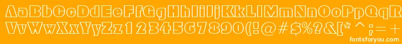 FfxBlockOutline Font – White Fonts on Orange Background