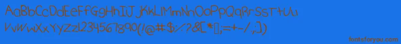 Шрифт Katherineshand – коричневые шрифты на синем фоне