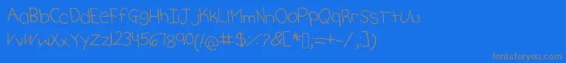 Katherineshand-Schriftart – Graue Schriften auf blauem Hintergrund