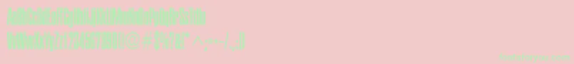 Czcionka PlaketteRegular – zielone czcionki na różowym tle