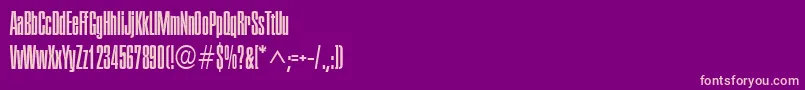 Fonte PlaketteRegular – fontes rosa em um fundo violeta