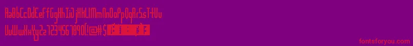 Destiny-fontti – punaiset fontit violetilla taustalla