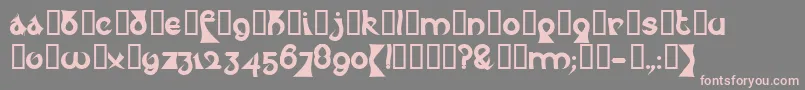 Fonte PsychoticElephantText – fontes rosa em um fundo cinza