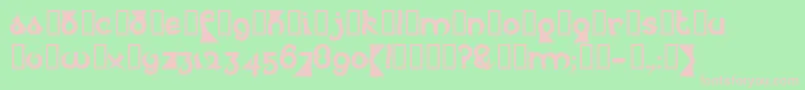 PsychoticElephantText Font – Pink Fonts on Green Background