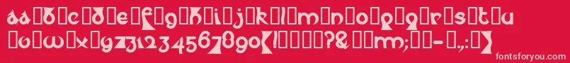 PsychoticElephantText Font – Pink Fonts on Red Background