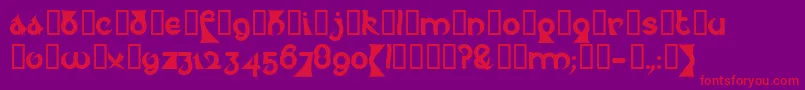PsychoticElephantText-Schriftart – Rote Schriften auf violettem Hintergrund