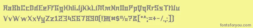 Saiba mais sobre a fonte Wewak ffy Fonte Wewak ffy – fontes cinzas em um fundo amarelo