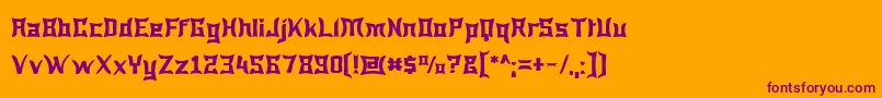 Wewak ffy Font – Purple Fonts on Orange Background