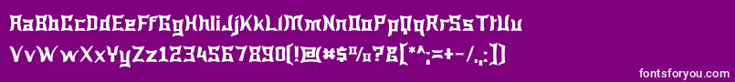 Wewak ffy Font – White Fonts on Purple Background