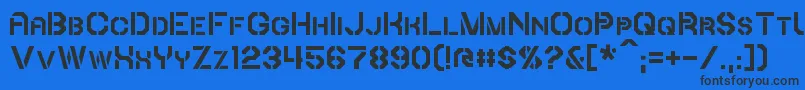 Iori Font – Black Fonts on Blue Background