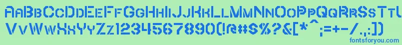 Iori-fontti – siniset fontit vihreällä taustalla