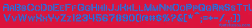 Iori-fontti – siniset fontit punaisella taustalla