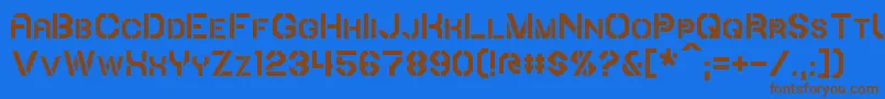 Iori-fontti – ruskeat fontit sinisellä taustalla