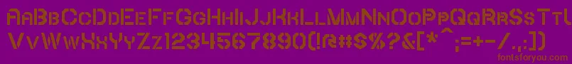 Iori-fontti – ruskeat fontit violetilla taustalla