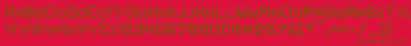 Czcionka Iori – brązowe czcionki na czerwonym tle