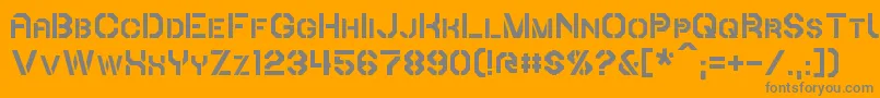 Iori Font – Gray Fonts on Orange Background