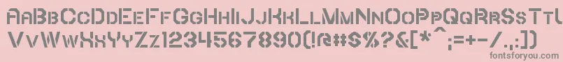 Iori-Schriftart – Graue Schriften auf rosa Hintergrund