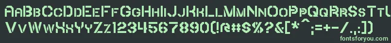 Шрифт Iori – зелёные шрифты на чёрном фоне