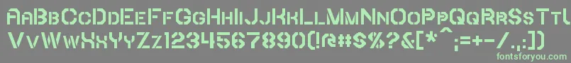 Iori-Schriftart – Grüne Schriften auf grauem Hintergrund