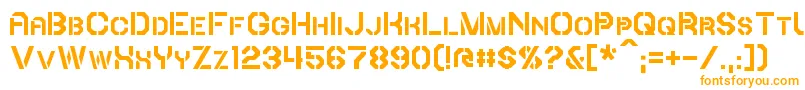 Iori-fontti – oranssit fontit valkoisella taustalla