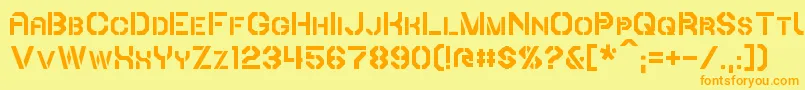 Iori-fontti – oranssit fontit keltaisella taustalla