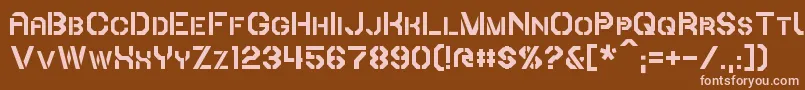 Шрифт Iori – розовые шрифты на коричневом фоне