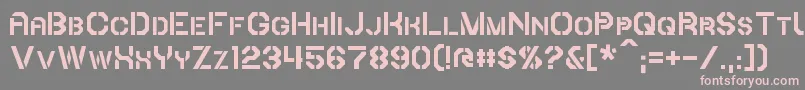 フォントIori – 灰色の背景にピンクのフォント
