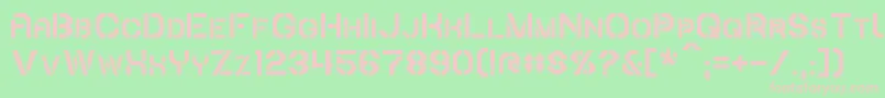 Iori-fontti – vaaleanpunaiset fontit vihreällä taustalla