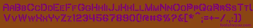 Iori-fontti – violetit fontit ruskealla taustalla