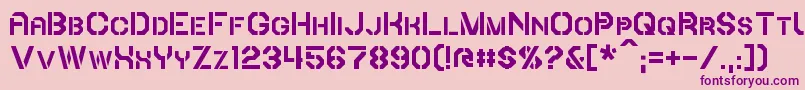 フォントIori – ピンクの背景に紫のフォント