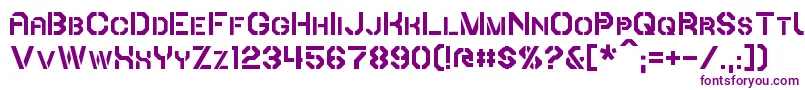 Iori-Schriftart – Violette Schriften auf weißem Hintergrund