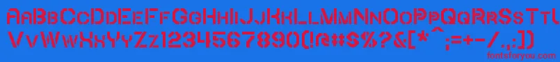 Iori Font – Red Fonts on Blue Background