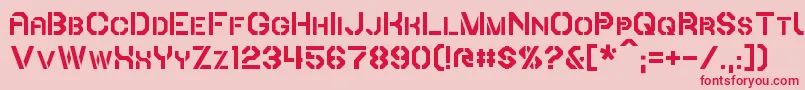 Iori-fontti – punaiset fontit vaaleanpunaisella taustalla