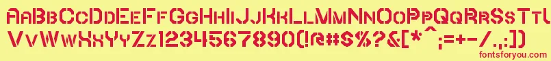 Iori Font – Red Fonts on Yellow Background