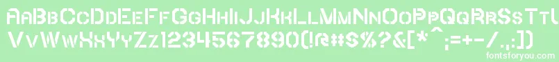 Шрифт Iori – белые шрифты на зелёном фоне