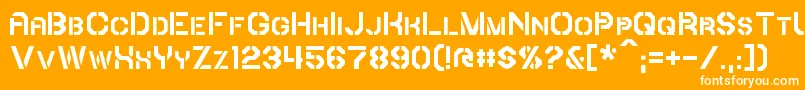 フォントIori – オレンジの背景に白い文字