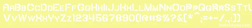 Iori Font – White Fonts on Yellow Background