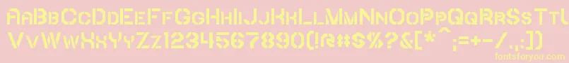 Iori Font – Yellow Fonts on Pink Background