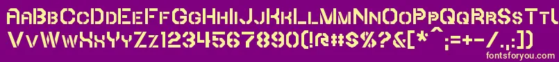 Шрифт Iori – жёлтые шрифты на фиолетовом фоне