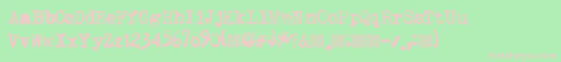 Lightfingers Font – Pink Fonts on Green Background