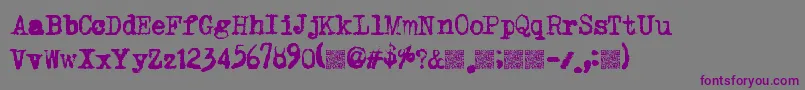 Lightfingers Font – Purple Fonts on Gray Background