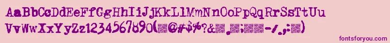 Lightfingers Font – Purple Fonts on Pink Background