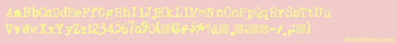 Lightfingers Font – Yellow Fonts on Pink Background