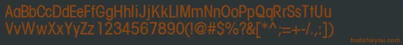 Шрифт TrendexlightcondsskRegular – коричневые шрифты на чёрном фоне