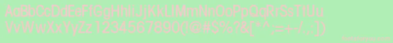 TrendexlightcondsskRegular Font – Pink Fonts on Green Background