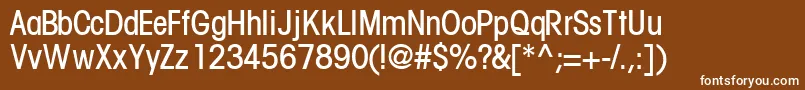 TrendexlightcondsskRegular Font – White Fonts on Brown Background