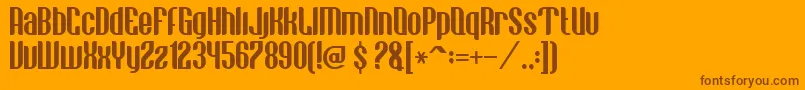 Sa0294VastagurlyDisplay Font – Brown Fonts on Orange Background