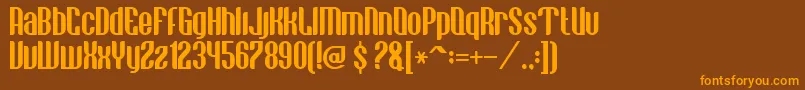 Sa0294VastagurlyDisplay Font – Orange Fonts on Brown Background