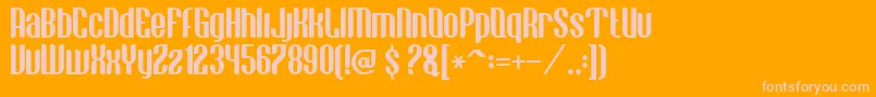 Sa0294VastagurlyDisplay Font – Pink Fonts on Orange Background